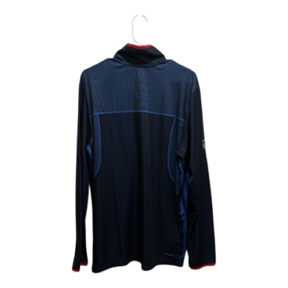 New York Rangers adidas climalite Quarter-Zip Pullover Jacket - Blue - Picture 2 of 7